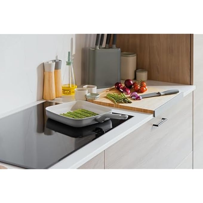 Berghoff Leo Balance NonStick Ceramic 5Pc Frying Pan Set With Nylon Turner 1375In NonToxic Ceragreen Coating StayCool Handle Induction Pan Recycled Material Moonmist - Image 5