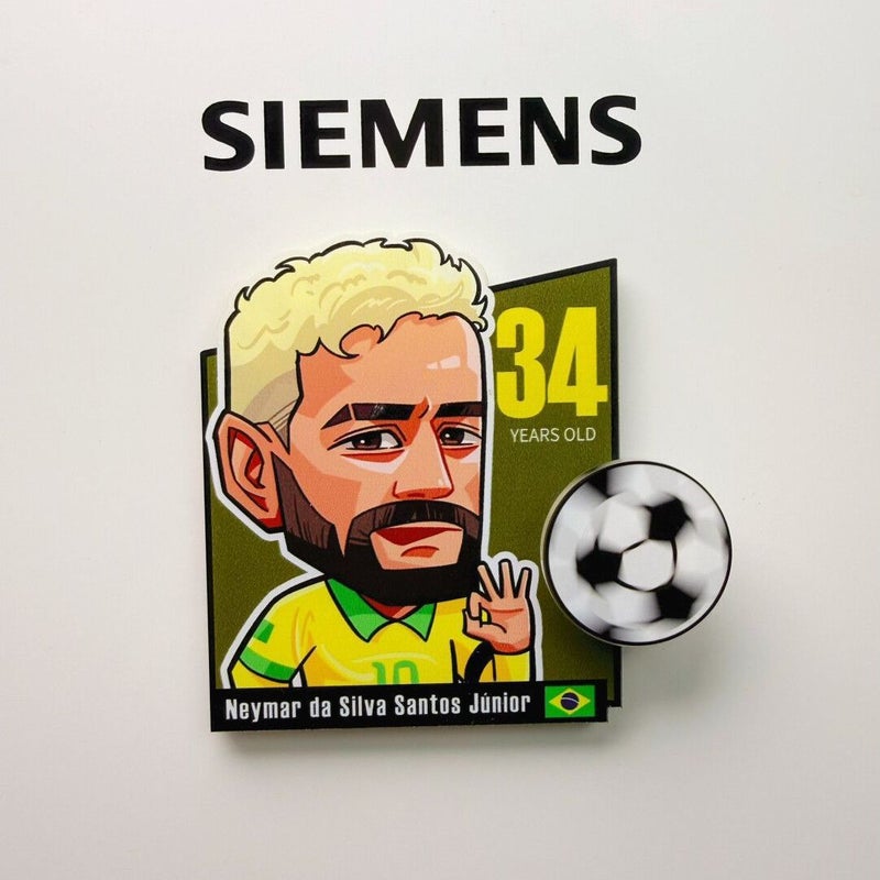 ملصق ثلاجة كأس العالم 2026 نجوم كرة القدم إبداعي دوار أكريليك ديكوري - Image 3