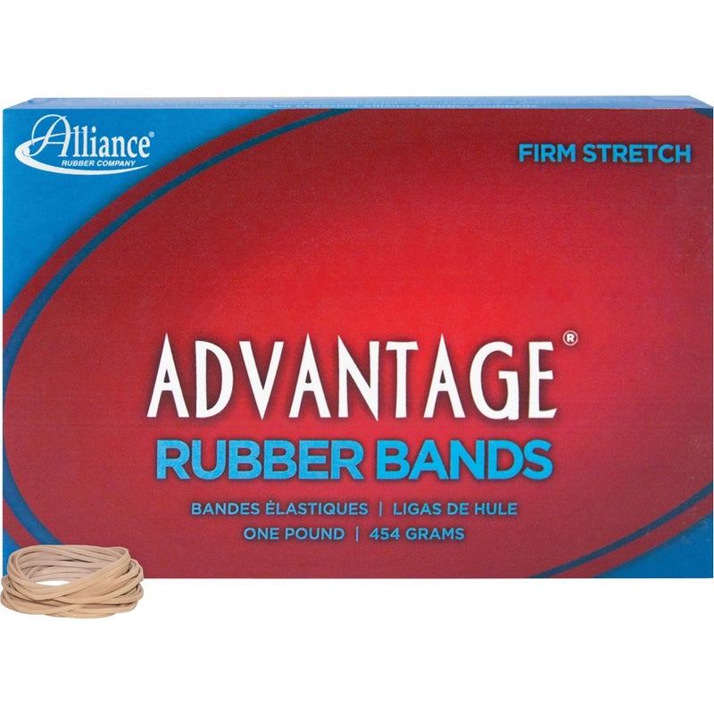 Alliance أشرطة مطاطية من أليانس 26125 حجم #12، علبة 1 رطل تحتوي على حوالي 2500 شريط (1 3/4" × 1/16"، كريب طبيعي)، بيج - Image 1