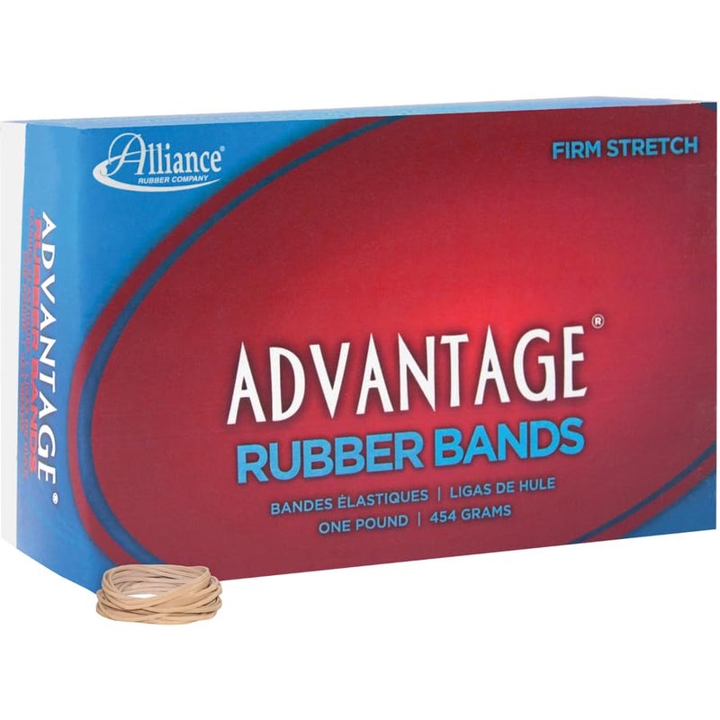 Alliance أشرطة مطاطية من أليانس 26125 حجم #12، علبة 1 رطل تحتوي على حوالي 2500 شريط (1 3/4" × 1/16"، كريب طبيعي)، بيج - Image 2