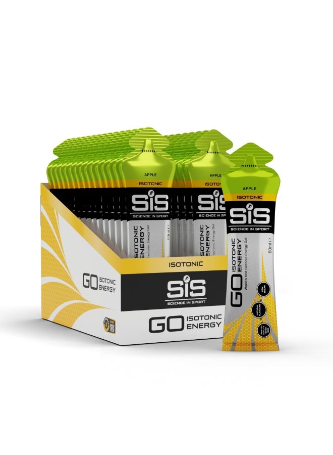 سيس جل طاقة متساوي التوتر من جو | ٢٢ غرام كربوهيدرات | قليل السكر | سهل الهضم | خالٍ من الغلوتين | لا يحتاج إلى ماء | جل للجري | بنكهة التفاح | عبوة من ٣٠ قطعة - Image 1