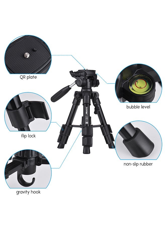 NIBEMINENT Portable Camera Travel Tripod Black - Image 3