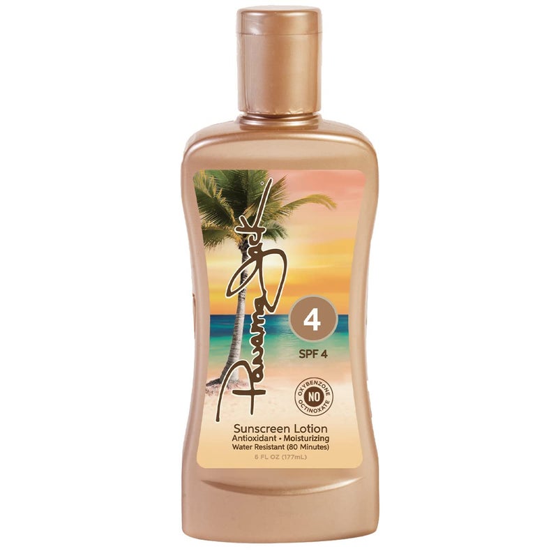 Panama Jack Sunscreen Tanning Lotion - SPF 4, PABA, Paraben, Gluten & Cruelty Free, Antioxidant Moisturizing Formula, 6 FL OZ (Pack of 1) - Image 1