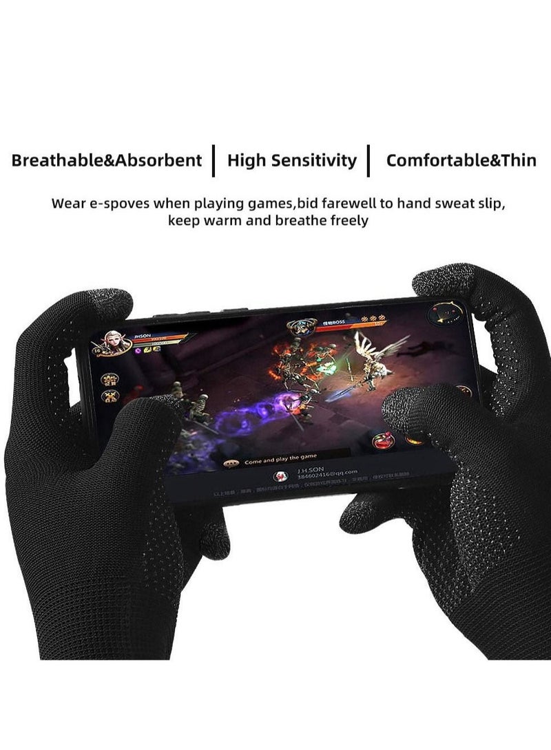 Captaintech Game Gloves for Mobile Game Controllers Finger Gloves Set, Sweat-proof and Breathable, High-sensitivity, Suitable for PUBG Touch Screen Games - Image 3