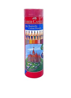 Faber Castell Classic Colour Pencils 36 Colour In A Round Metal Tin, Multicolor