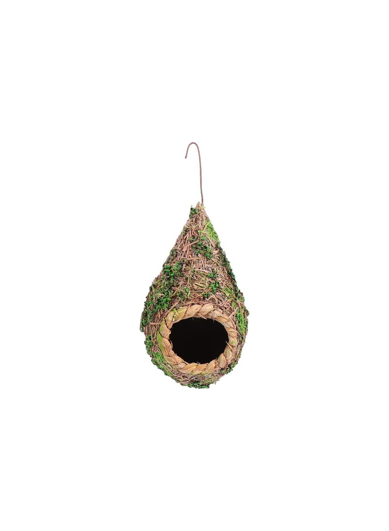 GGOOT Straw Bird Cage Nest: Handwoven Straw Bird House Birdhouse Grass Woven Hatching Breeding Cave Hanging Bird Huts Cozy Resting Breeding Place for Parrot Canary Finch Cockatiel - Image 2