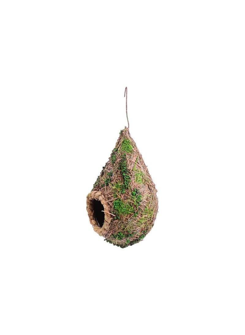 GGOOT Straw Bird Cage Nest: Handwoven Straw Bird House Birdhouse Grass Woven Hatching Breeding Cave Hanging Bird Huts Cozy Resting Breeding Place for Parrot Canary Finch Cockatiel - Image 3
