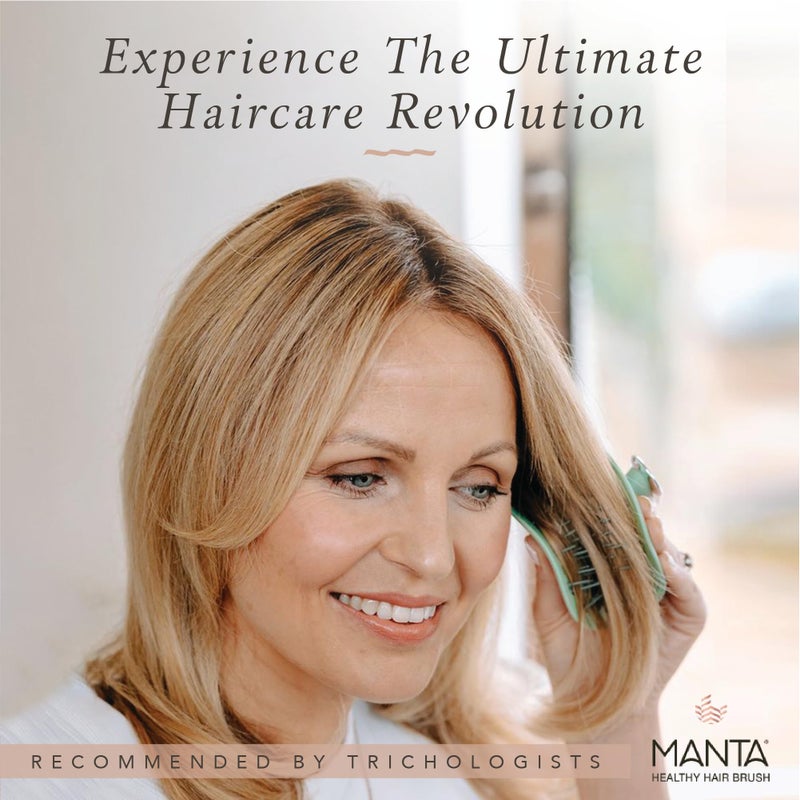 Manta Anti Breakage Hair Brush, Hair Massager Scalp Brush for Wet & Dry Hair, Gentle Hair Brush for all Hair Types, Hair Extensions - Detangling Hair Brushes for Women Men, Curly Hair Brush, Black - Image 3