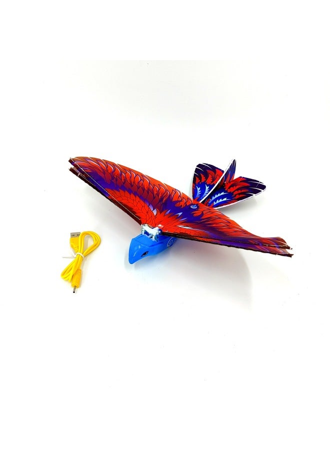 ألعاب محاكاة الطيور بجهاز التحكم عن بعد 2.4G Flapping Bird Luban Bird للأطفال في الهواء الطلق - اللون: أحمر - المواصفات: مجهزة - Image 3
