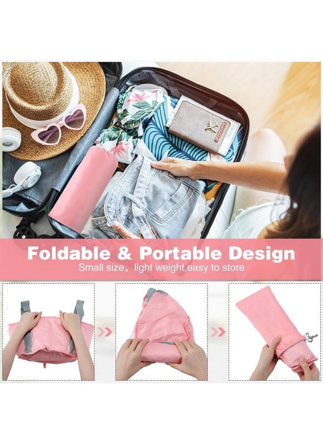 Maxcheck 14L 6 Pcs Pink Collapsible Foot Basin Tub Portable Soaking Feet Bath Bag Foldable Bucket With Handles Pedicure Foot Spa Tub For Travel Camping Outdoor Washing  - Image 5