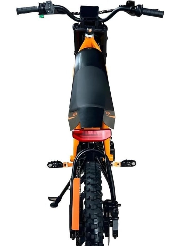 Kugoo Wish 02 Pro Electric Dirt Bike 2500W Powerful Motor, 70KM/H Max Speed 50,60KM Range Heavy Duty Frame Off Road Tires, Black Orange - Image 3