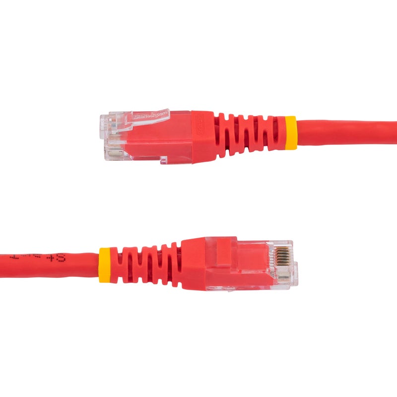 StarTech.com 10ft CAT6 Ethernet Cable - Red CAT 6 Gigabit Ethernet Wire -650MHz 100W PoE RJ45 UTP Molded Network/Patch Cord w/Strain Relief/Fluke Tested/Wiring is UL Certified/TIA (C6PATCH10RD) - Image 3