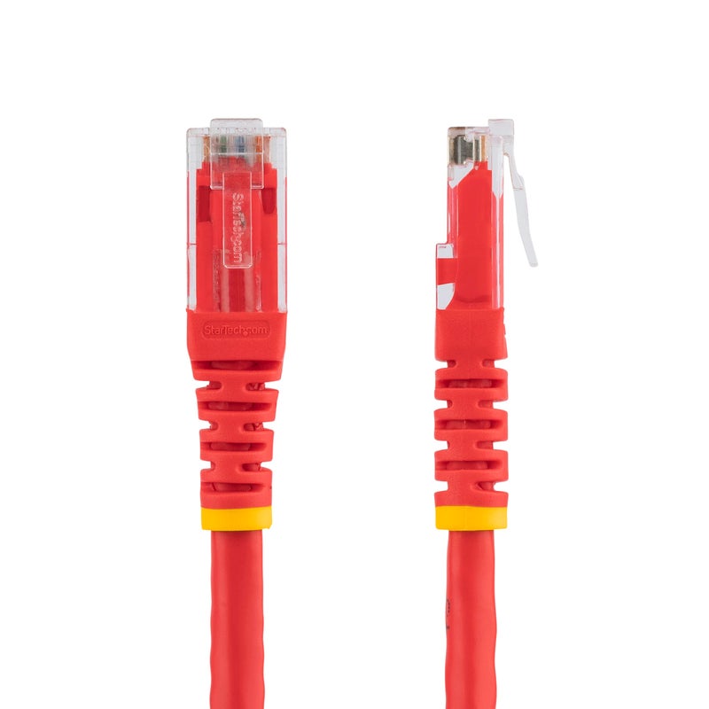 StarTech.com 10ft CAT6 Ethernet Cable - Red CAT 6 Gigabit Ethernet Wire -650MHz 100W PoE RJ45 UTP Molded Network/Patch Cord w/Strain Relief/Fluke Tested/Wiring is UL Certified/TIA (C6PATCH10RD) - Image 2