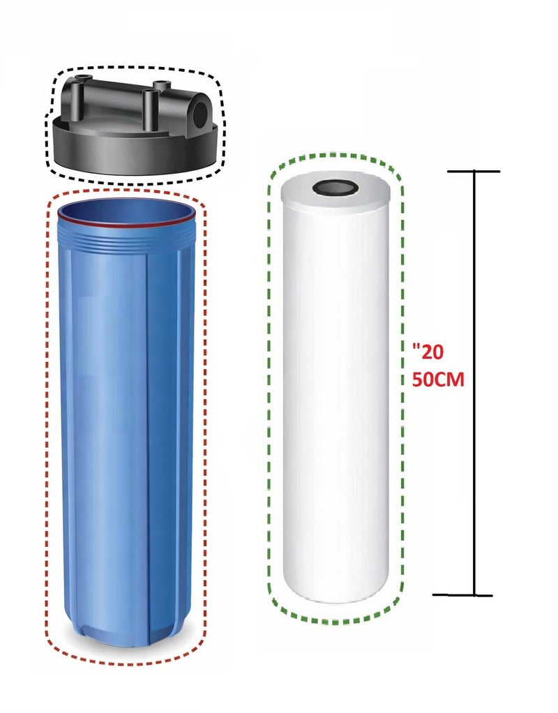 Jumbo Water Filters Replacement 20" (50cm) / شمعة فلتر جامبو طول 20 بوصة (50 سم) (2 Inches, Set of 1) - Image 3