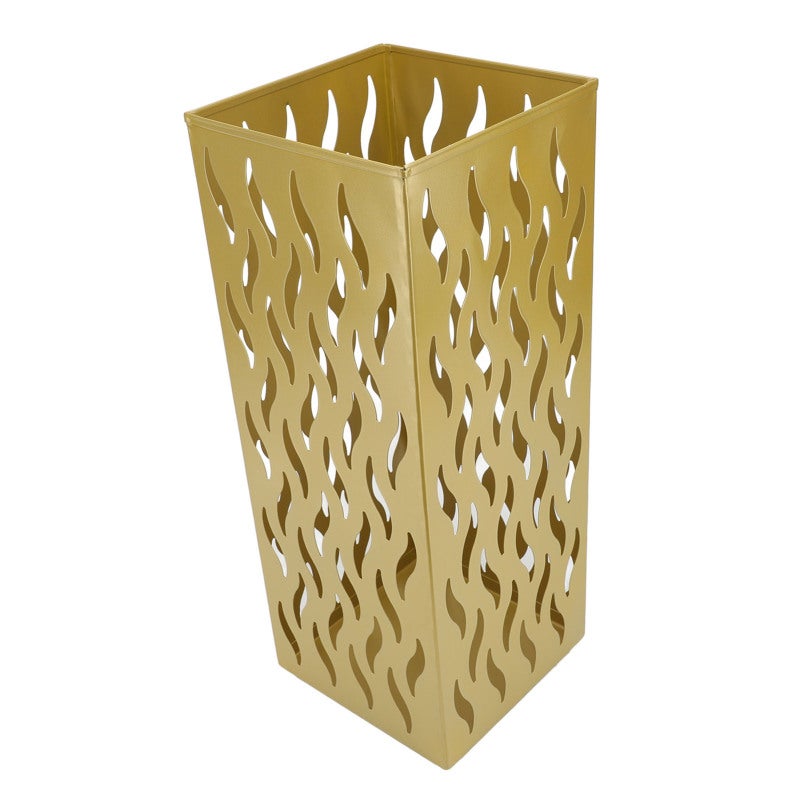 محل الأمطار: 42×16×16 سم من المعادن الذهبية بطبقة مضادة للصدأ - دلو أمطار بالتصميم المفرق ومضادة للإغراء للاستخدام في المداخل والمنزل والمكتب وداخل والخارج - Image 4