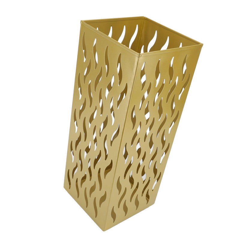 محل الأمطار: 42×16×16 سم من المعادن الذهبية بطبقة مضادة للصدأ - دلو أمطار بالتصميم المفرق ومضادة للإغراء للاستخدام في المداخل والمنزل والمكتب وداخل والخارج - Image 2