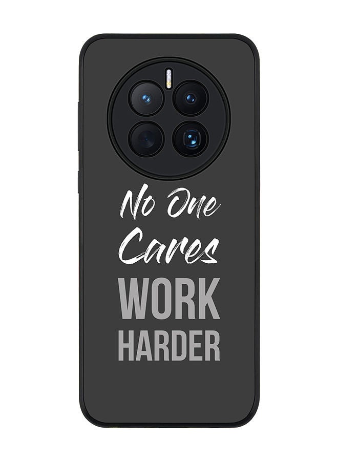 Stylizedd Rugged Black edge case for Huawei Mate 50 Slim fit Soft Case Flexible Rubber Edges Anti Drop TPU Gel Thin Cover -  Work Harder - Image 1
