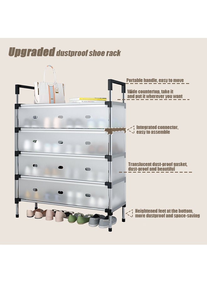 Simple Shoe Cabinet, 5-Layer Dust-Proof Shoe Rack, Economical Large-Capacity Shoe Storage Rack, Space-Saving Dormitory Household Shoe Rack - Image 3