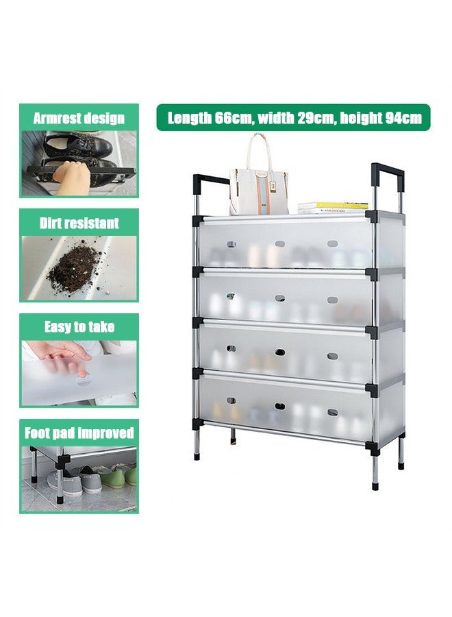 Simple Shoe Cabinet, 5-Layer Dust-Proof Shoe Rack, Economical Large-Capacity Shoe Storage Rack, Space-Saving Dormitory Household Shoe Rack - Image 4