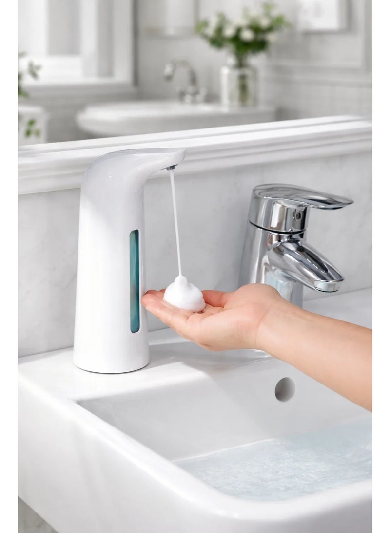 2K Automatic Soap Dispenser - Touchless Infrared Sensor White ABS Plastic 330ml, Battery Operated Easy to Use for Kitchen and Bathroom, Health Care Function. - Image 2