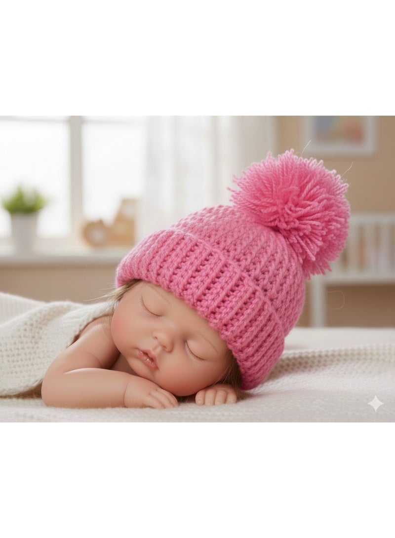 ايس كاب شتوي للاطفال كروشيه يدوي