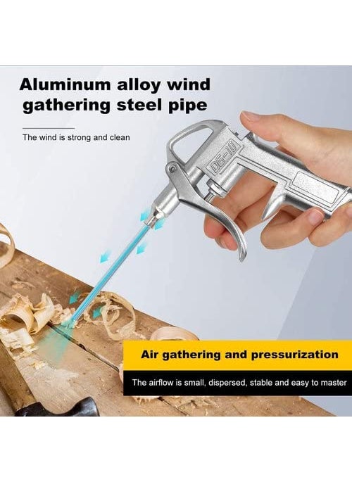 SHASALES SHASALES Industrial Air Blow Gun and 1 Steel Air Flow Extension Pneumatic Air Compressor Accessory Tool Dust Cleaning Air Blower Gun  - Image 4