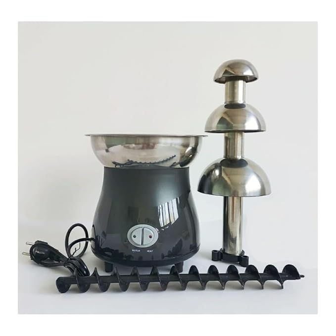 ZAEGO ZAEGO Electric Chocolate Fountain for Easter Party Stainless Steel Melting Heating Machine Pot for CheeseChocolate Fondue 1 Lts 3 Tier Melt Dipping Machine Warmer BBQ Sauce Strawberries Household  - Image 2