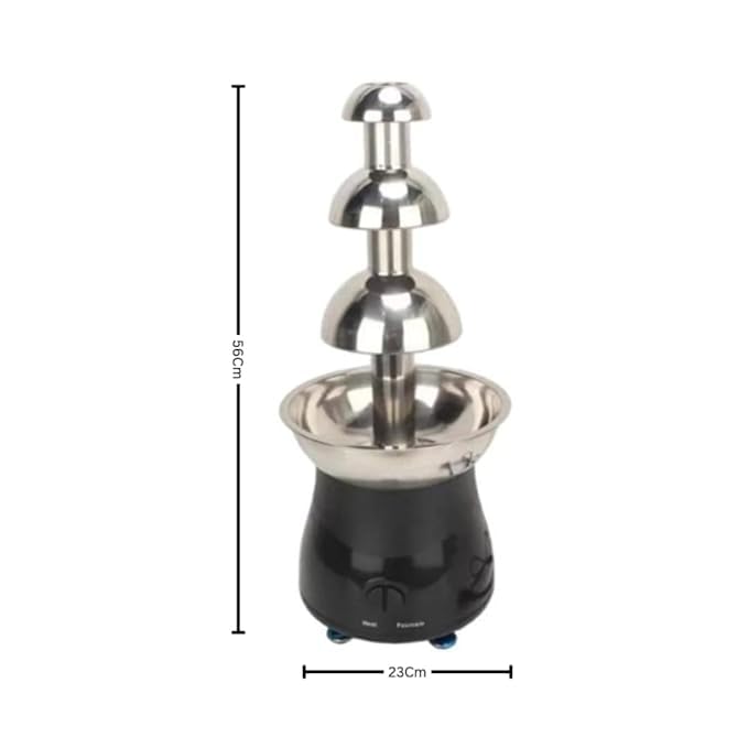ZAEGO ZAEGO Electric Chocolate Fountain for Easter Party Stainless Steel Melting Heating Machine Pot for CheeseChocolate Fondue 1 Lts 3 Tier Melt Dipping Machine Warmer BBQ Sauce Strawberries Household  - Image 4