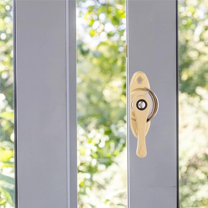 Gold 12Pcs Sliding Window Sash Locks Replacement for Drawer Security PVC Glass Door - Image 4