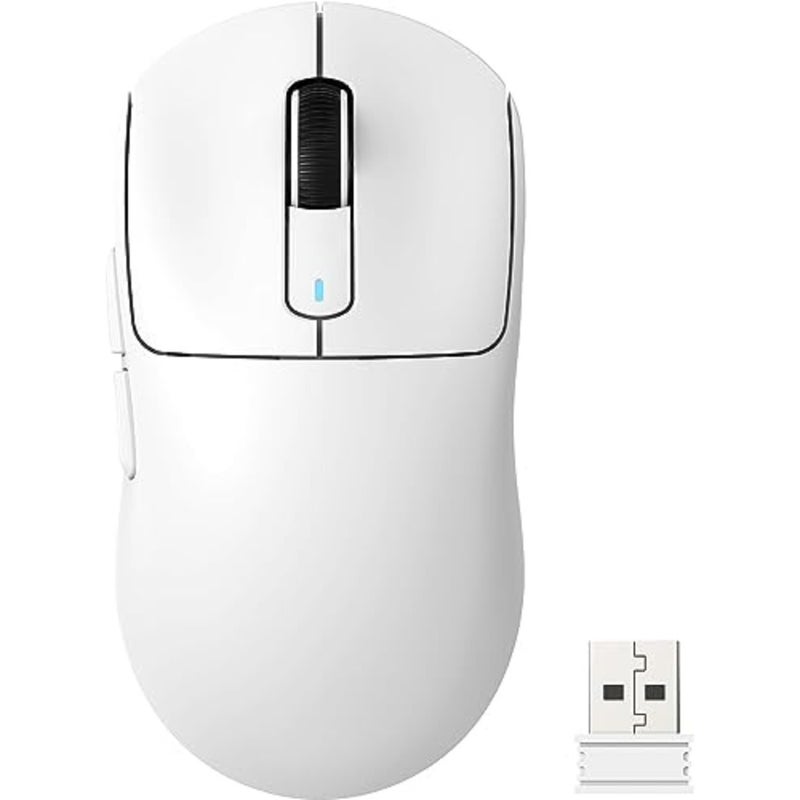ماوس ألعاب للكمبيوتر الشخصي/Win/Mac: لاسلكي خفيف الوزن مع وضع ثلاثي 2.4G/USB-C سلكي/بلوتوث، 26K DPI، مستشعر PAW3395، مفاتيح GM8.0 Kailh، 5 أزرار قابلة للبرمجة - Image 1