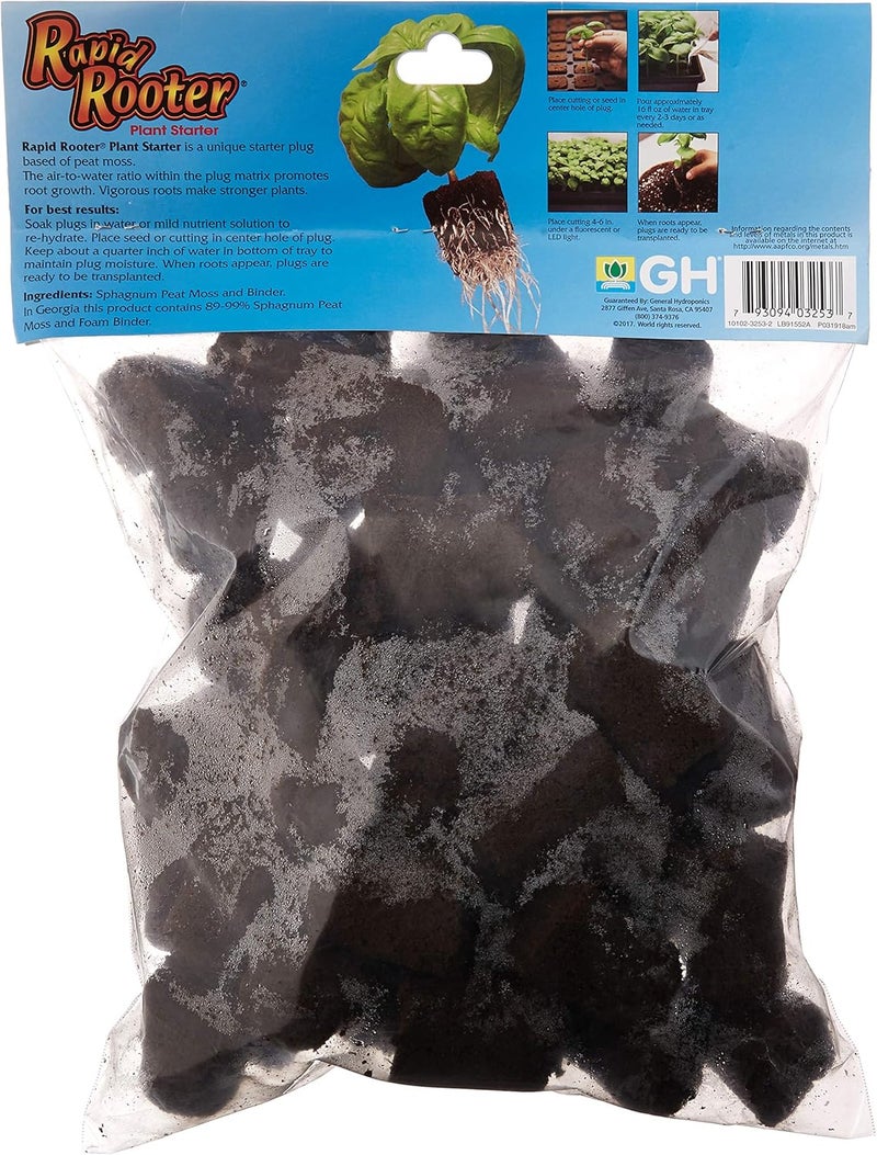 General Hydroponics جهاز بدء النباتات السريع من جنرال هايدروبونيكس - 50 قابس للتربة والهايدروبونيكس - Image 2
