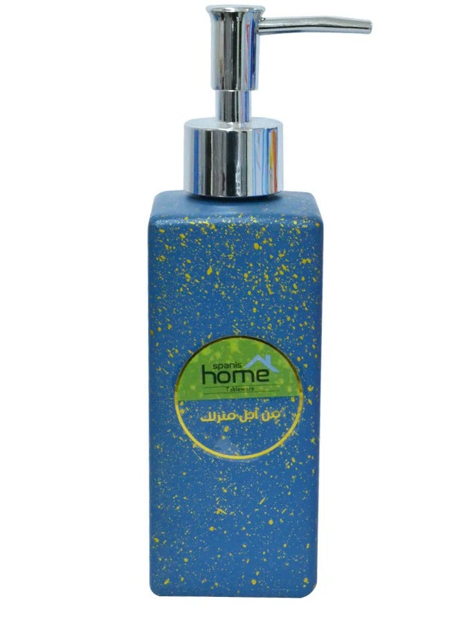 Festive Gallery 12 Ounces Soap Dispenser, Refillable Premium Glass Hand Dish Dispensers Pump Bottle for Bathroom Vanity Countertop and Kitchen Sink  - Image 1