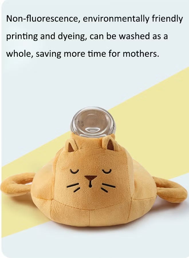 Berma Baby وسادة تغذية الطفل حامل زجاجة دعم الطفل حامل زجاجة الرضاعة وسادة تغذية الطفل وسادة مضادة للبصق لحديثي الولادة وسادة رأس مضادة للتحيز للأطفال - أصفر - Image 5