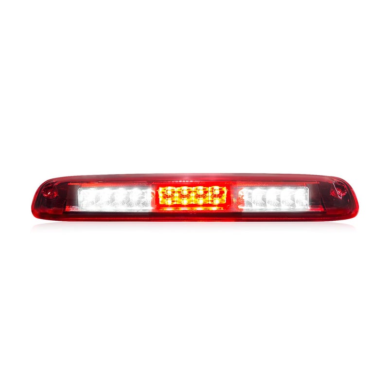 LESAUCE 2025 Upgraded 3rd Third Brake Light for 19992006 Chevrolet Chevy Silverado GMC Sierra 1500 2500 3500 HD Classic LED Cargo Light High Mount Stop light Chrome Housing Red Lens