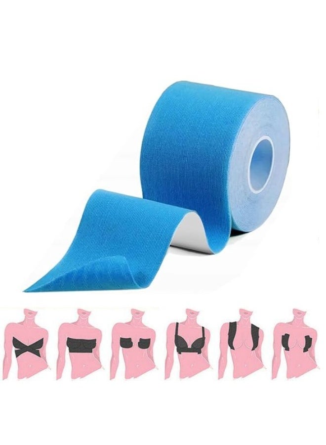 Breast Lift Tape for Lift & Fashion Bra Alternative of Breasts Achieve Lift and Push up in All Clothing, Waterproof, Sweat-Proof, Invisible Under Clothing (Sky Blue) - Image 1