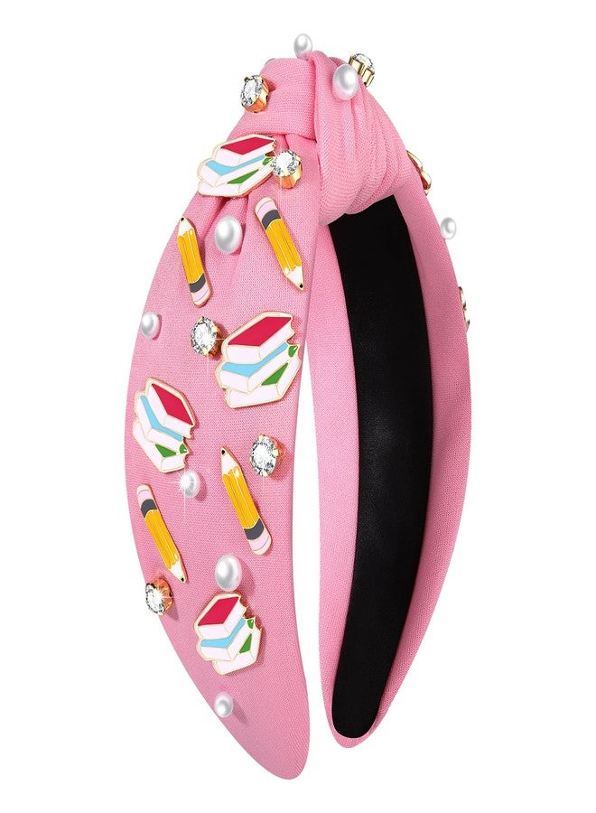 Jeweled Crystal Pearl Knotted Headbands for Women - Back to School Hair Accessories and Teacher Appreciation Gifts