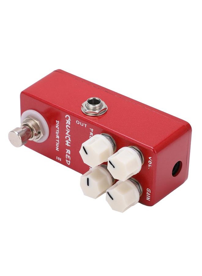 Thoraya Distortion Effect Metal Shell Red True Bypass Foot Switch for Electric Guitar Bass  - Image 3