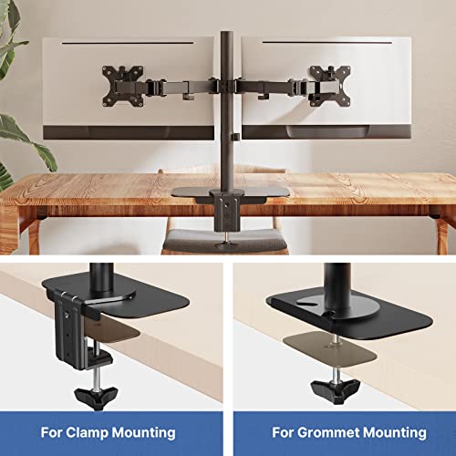 IMtKotW Monitor Mount Reinforcement Plate for Thin, Glass and Other Fragile Tabletop, Steel Bracket Plate Compatible with Most Monitor Stand C-Clamp Installation,Black - Image 3