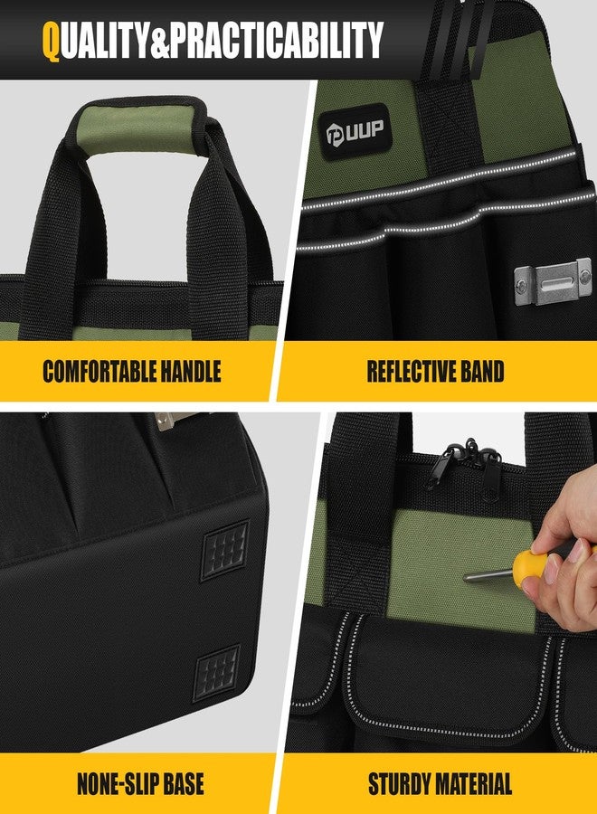 UUP 18-Inch Large Tool Bag, 16-Pocket Portable Tool Box Organizer Storage, Heavy Duty Tactical Tote Toolbox with Big Zipper, Adjustable Shoulder Strap, Father Day Dad Men Gift for Mechanic Electrician - Image 5