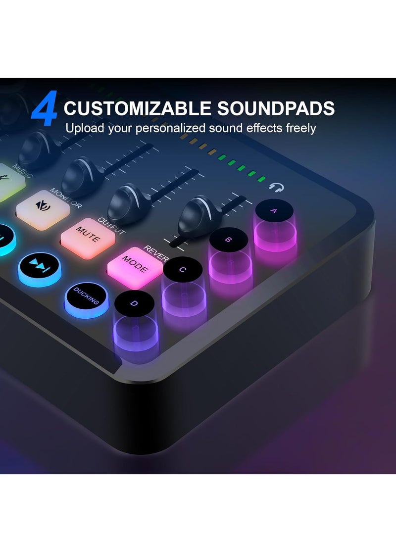 XiuWoo Podcast Equipment Bundle includes audio mixer and microphone, ideal for video production, live streaming, gaming voiceovers. Compatible with various operating systems and software  - Image 2