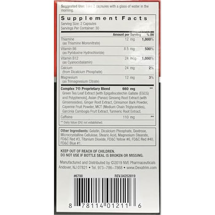 ILIOS Dexatrim Max Appetite Suppressant for Weight Loss – 2 Pack Weight Loss Pills for Women & Men, Fat Burner Supplement to Reduce Hunger, Complex 7 Formula, 120 Capsules Packaging - Image 5