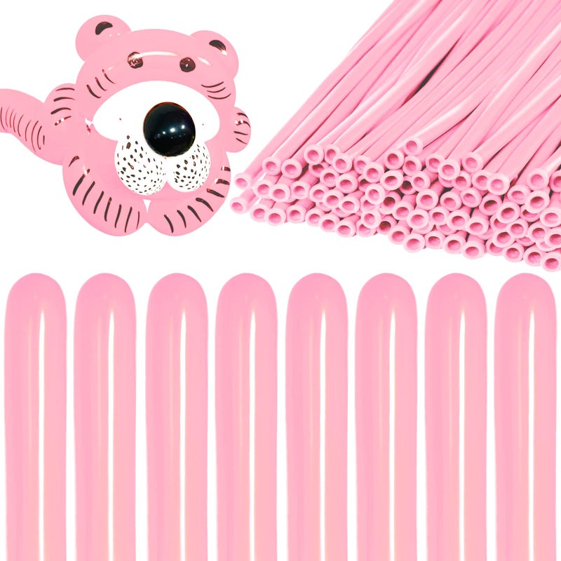 KAWKALSH 260 Light Pink Long Balloons for Balloon Garland Thickening Skinny Latex Twisting Animals Modeling Christmas Birthday Wedding Party Festival Decorations 100pcs - Image 3