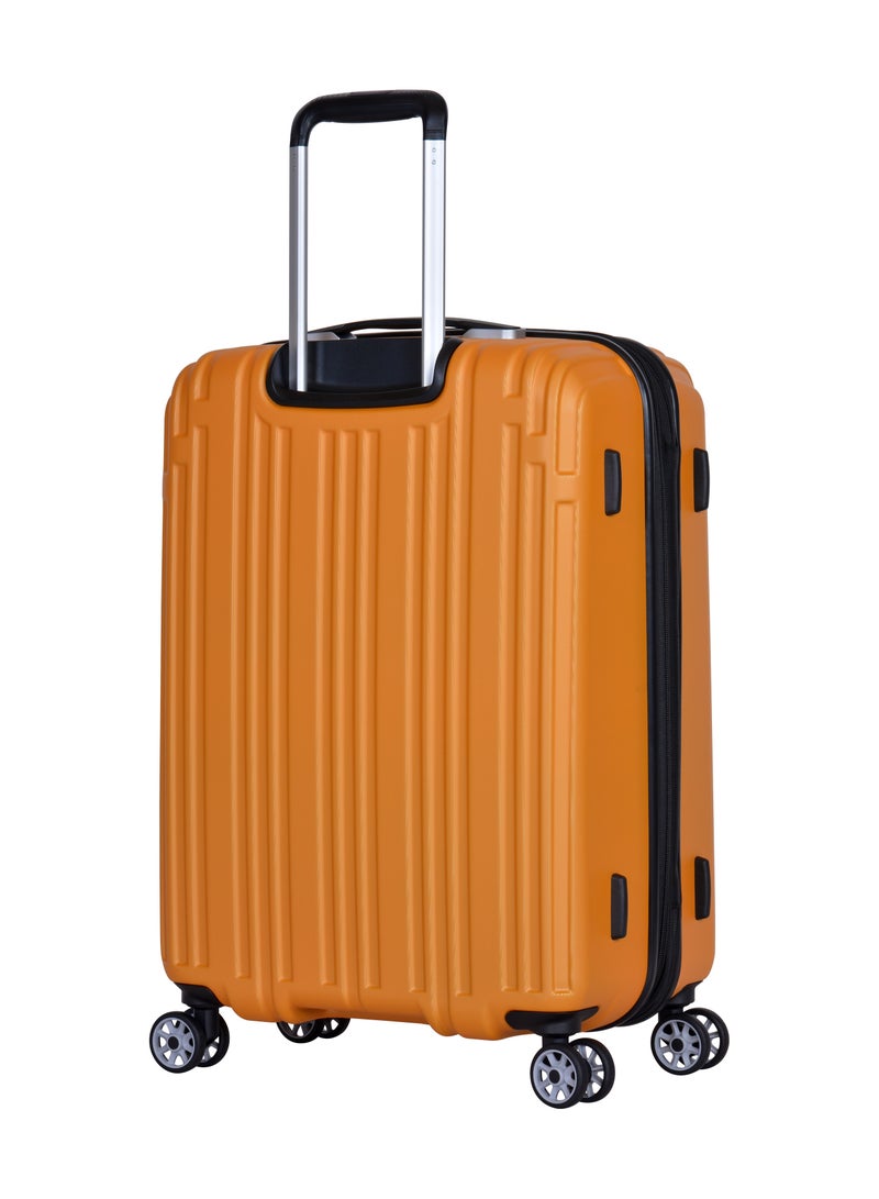 إيمينينت حقيبة سفر متينة من البولي كربونات ماكرولون خفيفة الوزن قابلة للتوسيع بعجلات هادئة وقفل  لون أصفر - Image 3