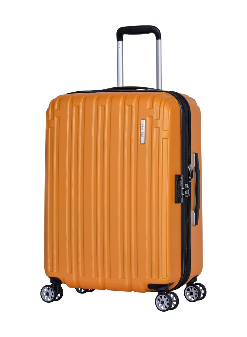 إيمينينت حقيبة سفر متينة من البولي كربونات ماكرولون خفيفة الوزن قابلة للتوسيع بعجلات هادئة وقفل  لون أصفر - Image 2