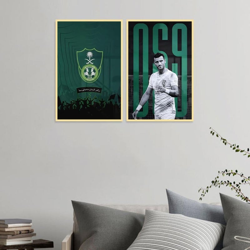 Marktna A double canvas painting with the design of Al Ahly Club, total size 80x60 cm - Image 1