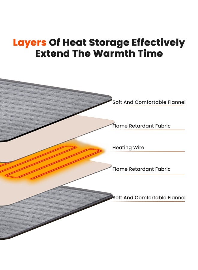 أنيوي وسادة التدفئة ، وسادات التدفئة الكهربائية لتخفيف الألم من الرقبة والكتف الخلفي ، وسادة الحرارة السريعة الكهربائية مع 9 إعدادات درجة الحرارة و 4 إعدادات توقيت ووظيفة الإغلاق التلقائي ، - Image 5