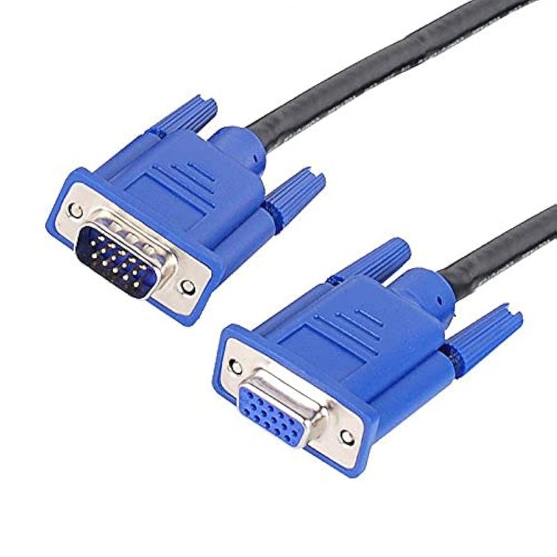 VGA Male to Female Extension Cable Video LED Monitor Wire M-F 10Ft 3M 10 Ft
