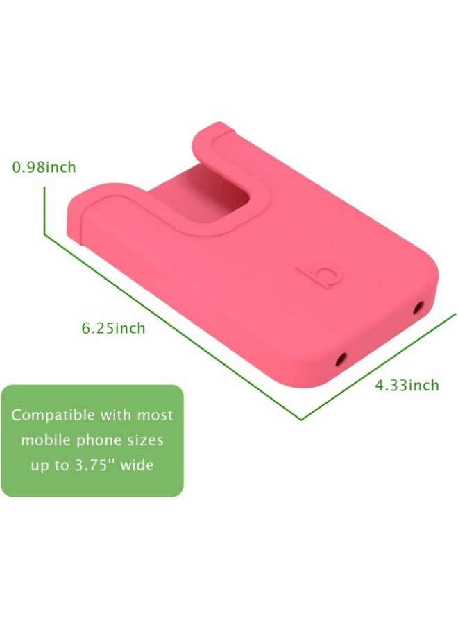 ILovhaprty Silicone Phone Holder Compatible with tote Bag, Soft Silicone Charm Insert Accessories and Attachment for Beach Bags, Generic Size Fits for iPhone and Android Phones-Coral red  - Image 2
