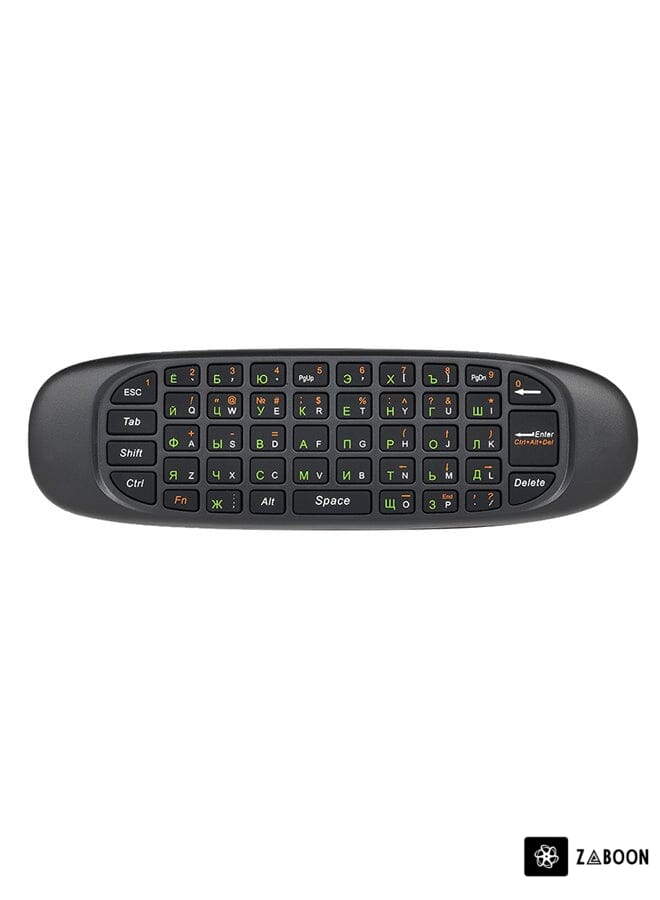 Zaboon Wireless Keyboard Remote Control For Smart TV Black