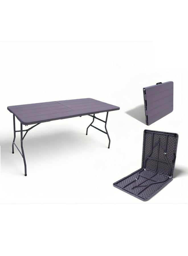 تالا طاولة قابلة للطي مع مقبض متعددة الاستخدامات – 122×60×75 سم – خفيفة الوزن وسهلة الحمل للاستخدام الداخلي والخارجي - Image 1